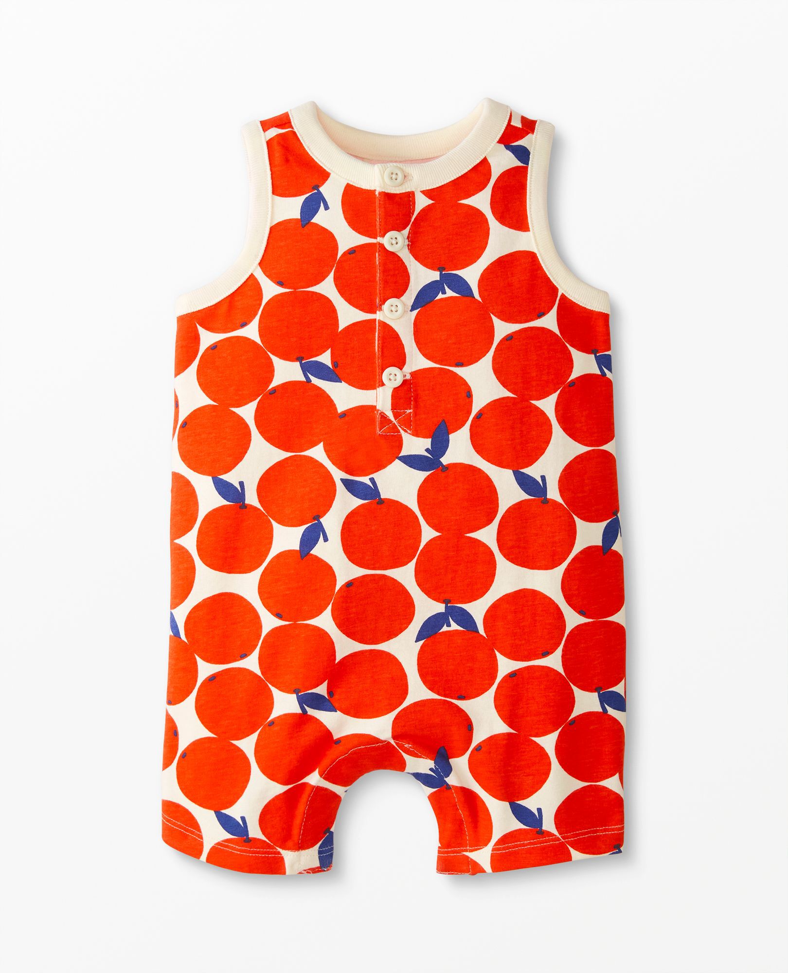 Baby Print Sleeveless Shortie Romper