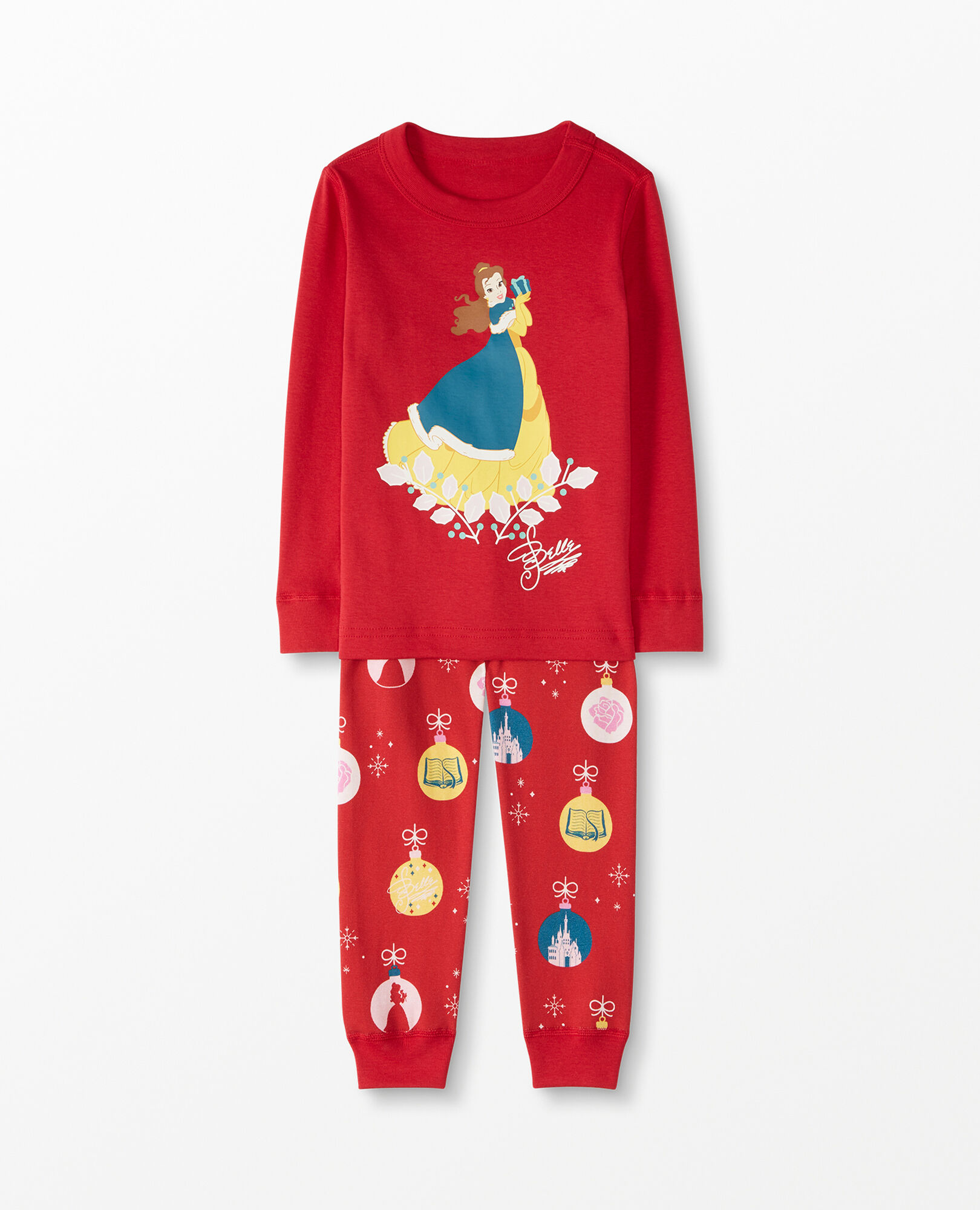 Disney Princess Holiday Long John Pajama Set