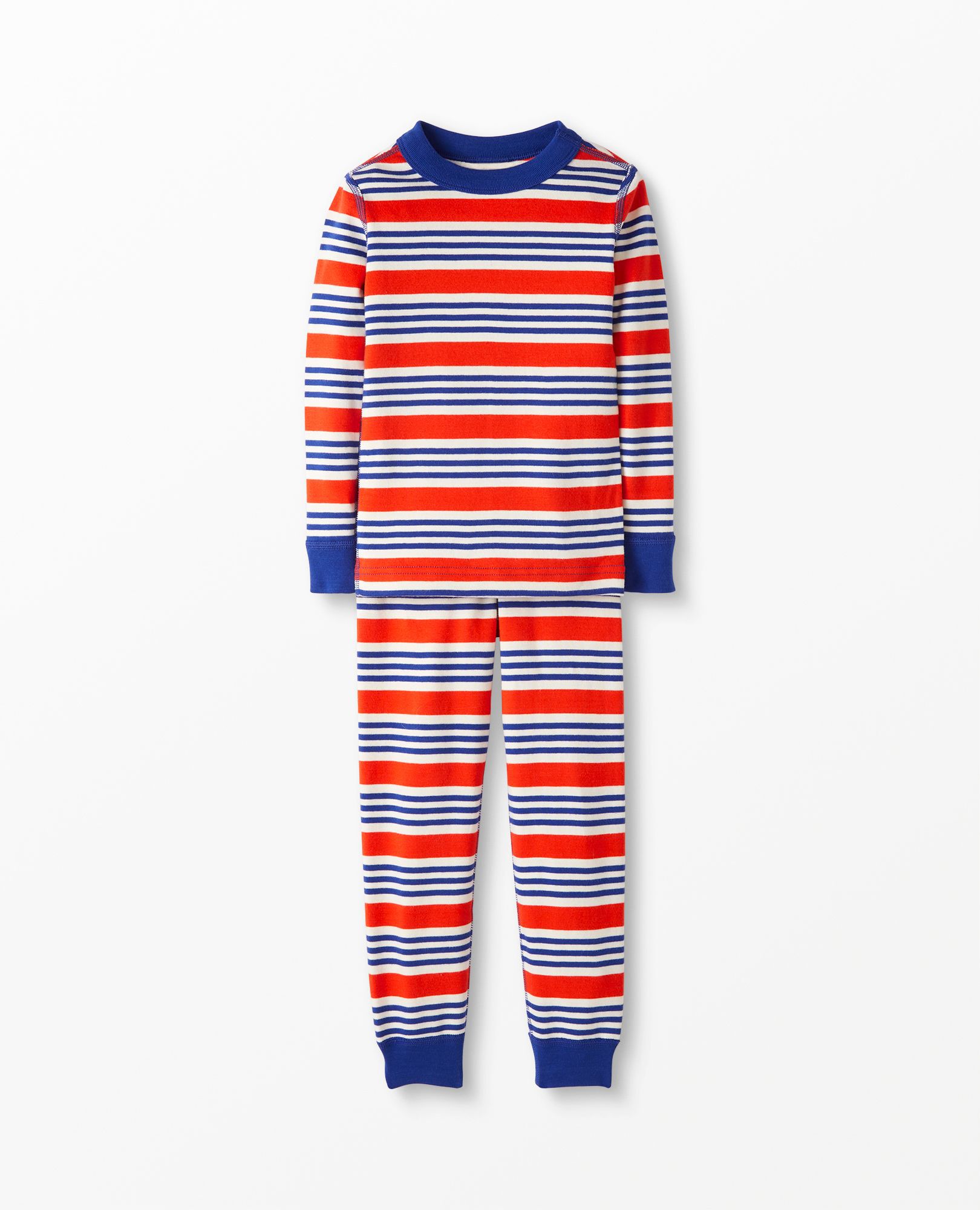 Striped Long John Pajama Set
