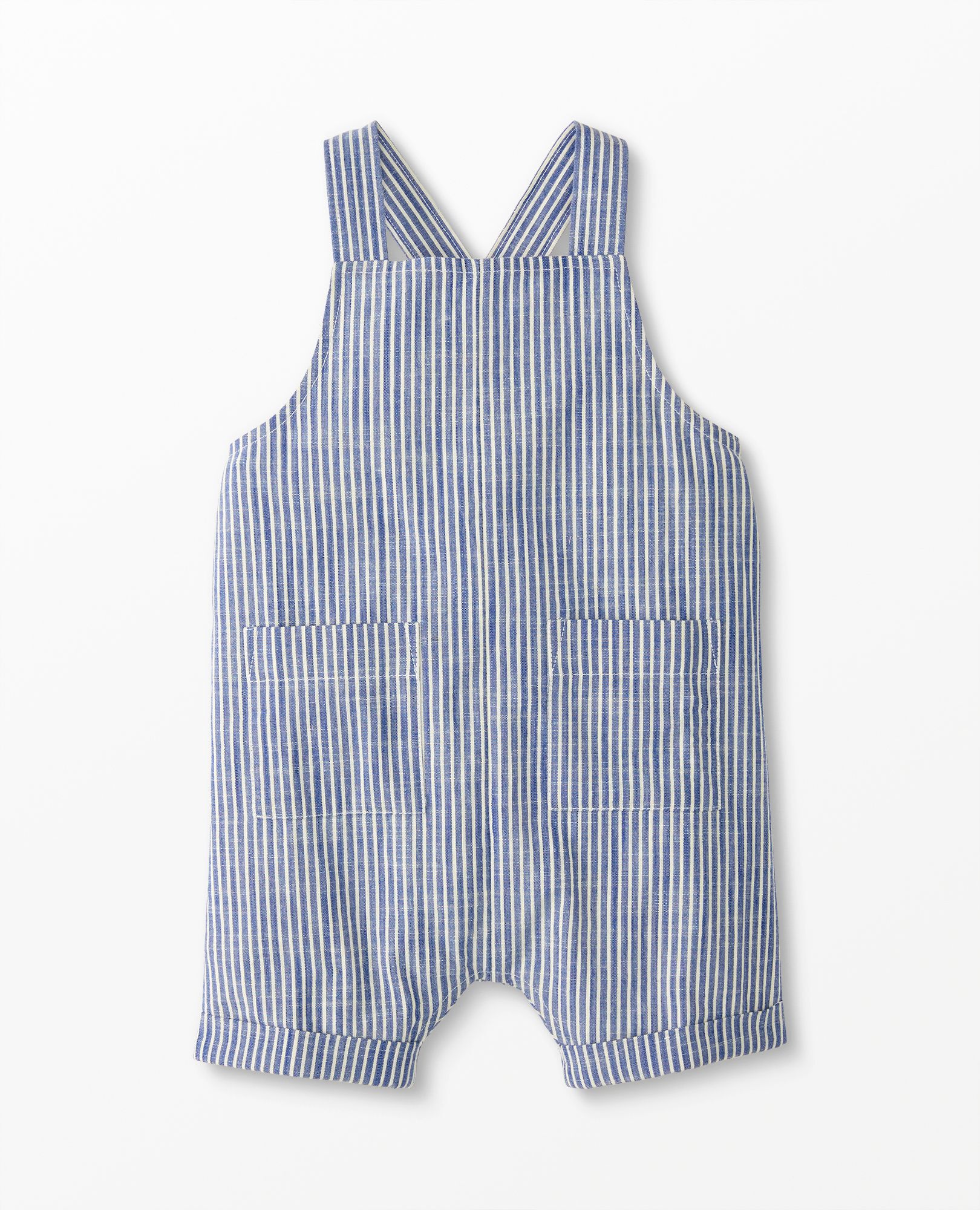 Baby Print Overalls In Slub Poplin