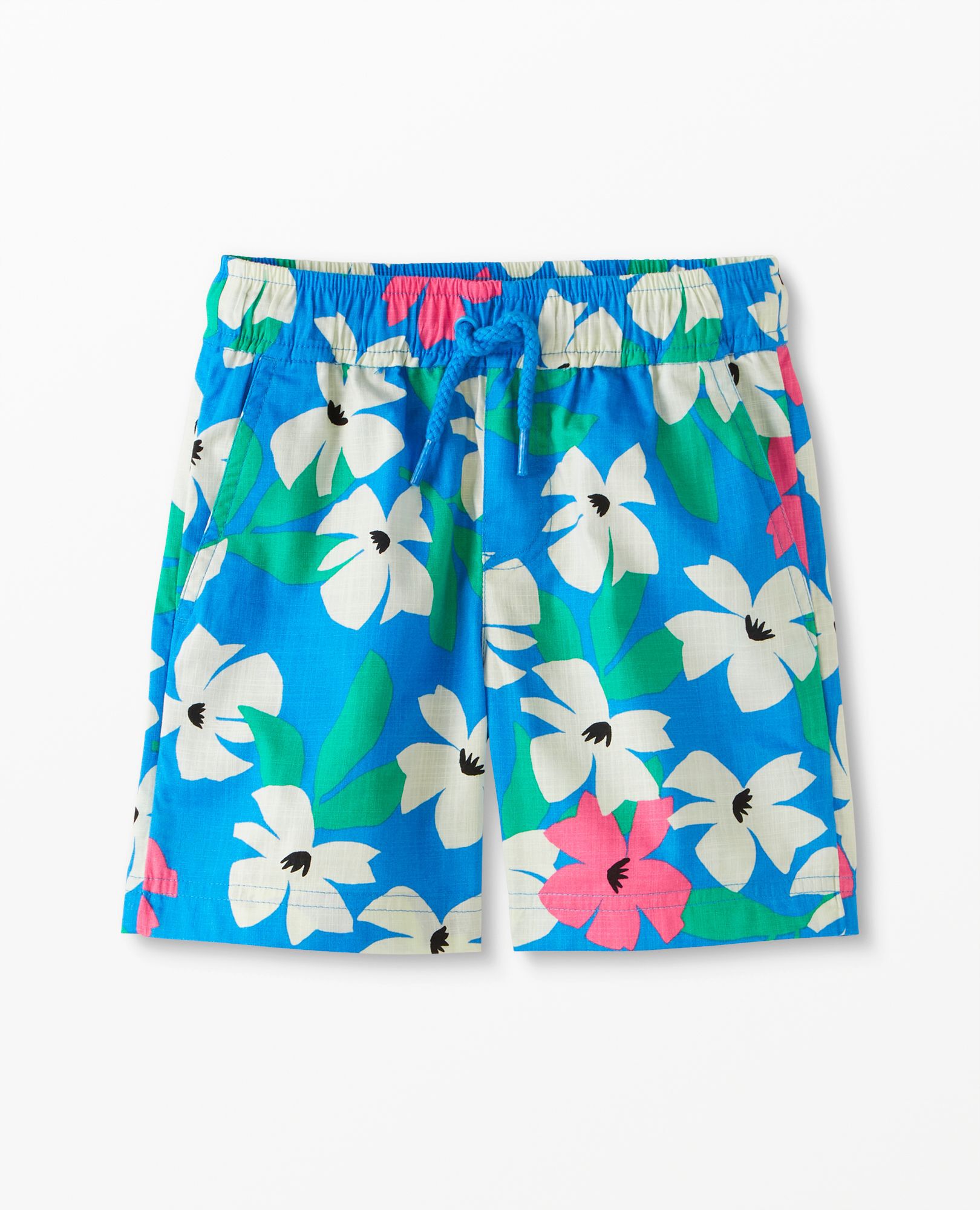 Print Woven Shorts In Cotton Poplin