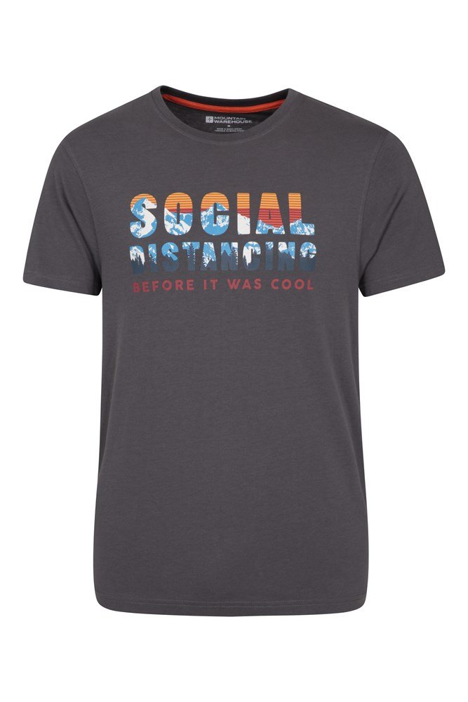 Social Distance Mens Printed T-shirt