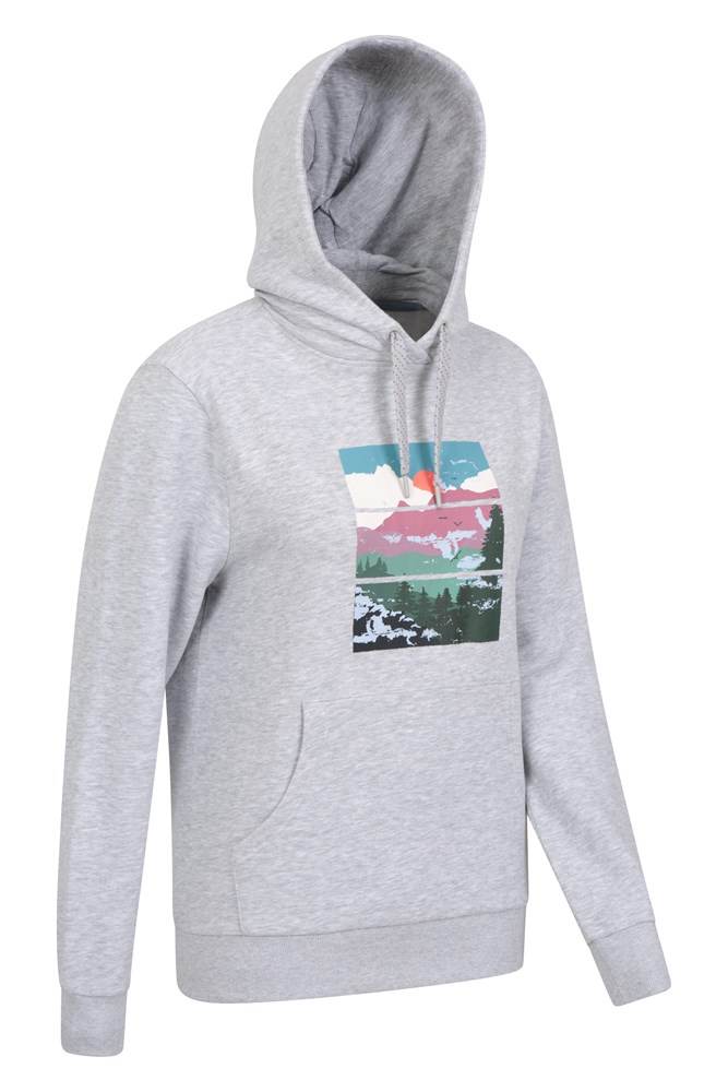 Mountain Printed Womens Hoodie