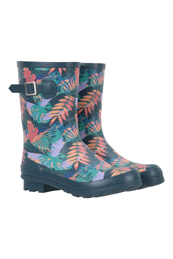 Womens Printed Mid-Height Wellies