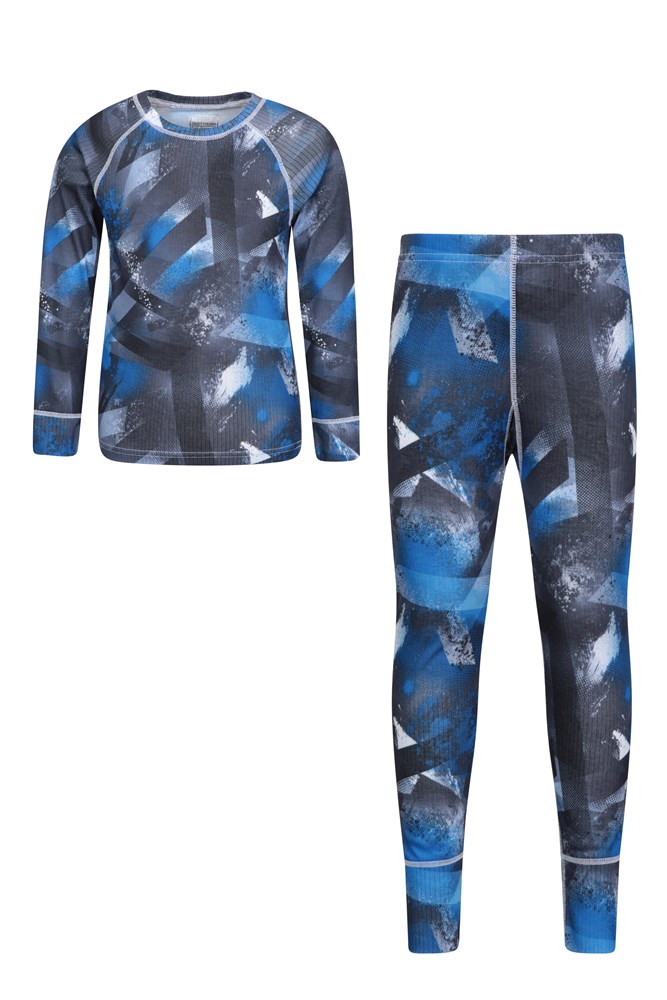 Talus Printed Kids Baselayer-Top \u0026 Pants Set