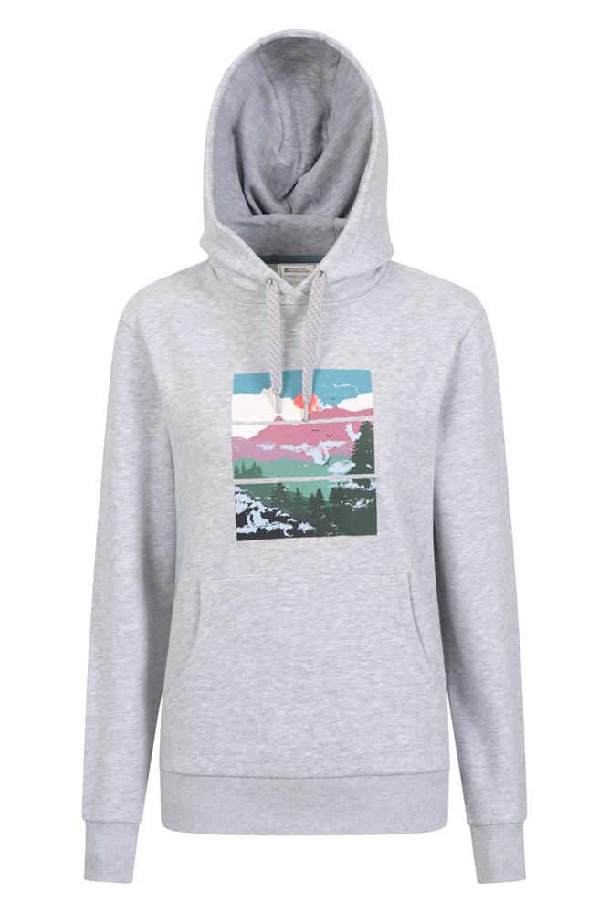 Mountain Printed Womens Hoodie