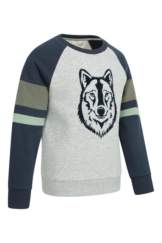 Kids Striped Raglan Sweatshirt