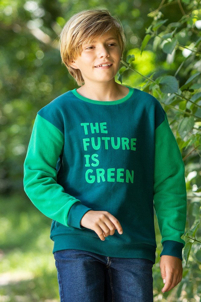 Kids Organic Slogan Sweatshirt