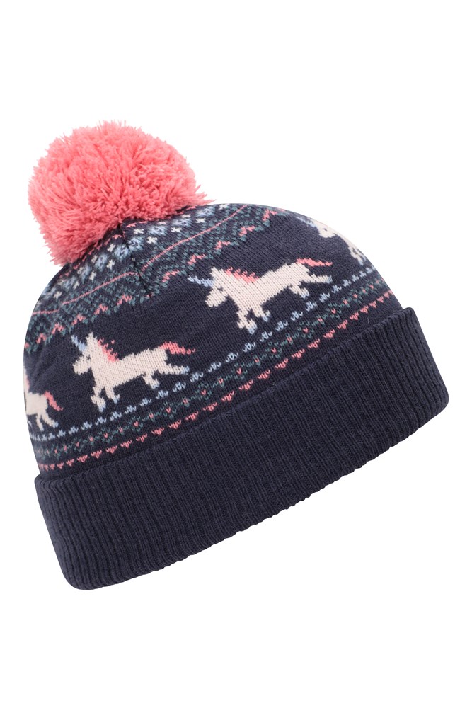Fairisle Kids Unicorn Beanie