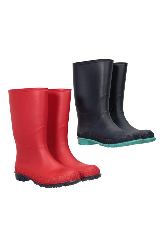 Plain Kids Wellies - 2-Pack