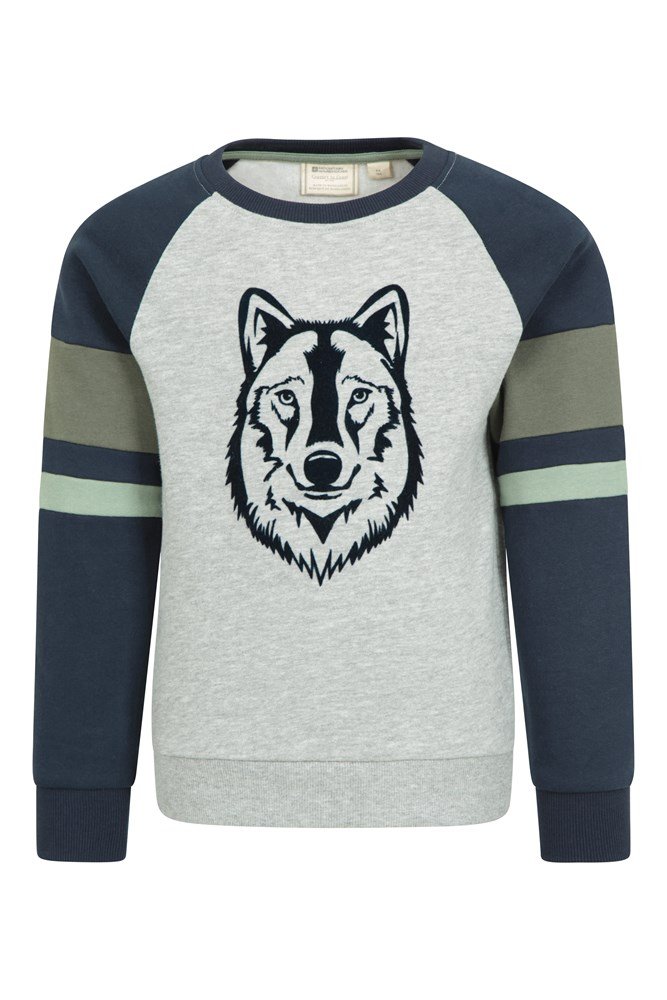 Kids Striped Raglan Sweatshirt