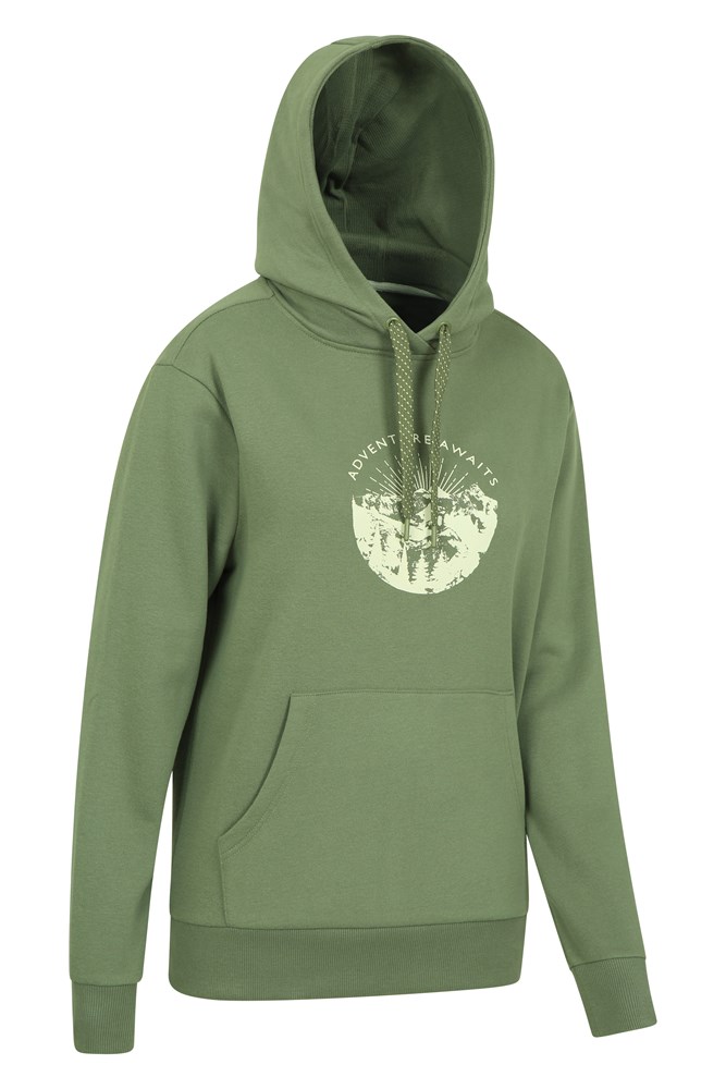 Adventure Awaits Printed Womens Hoodie