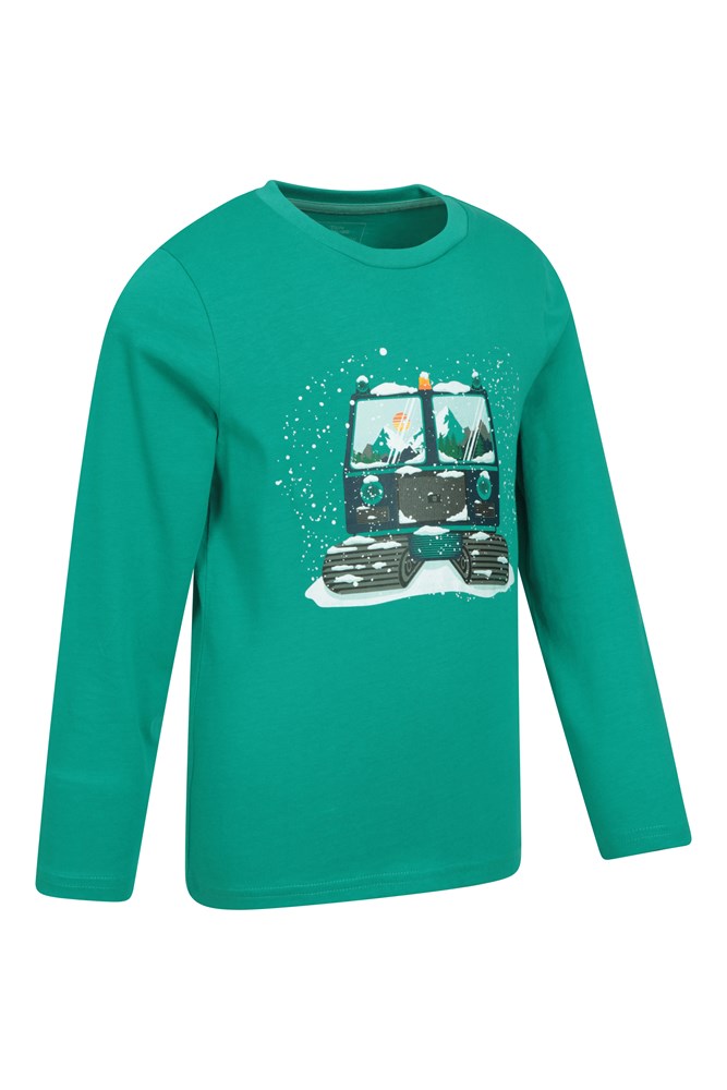 Kids Snow Truck Organic Tee