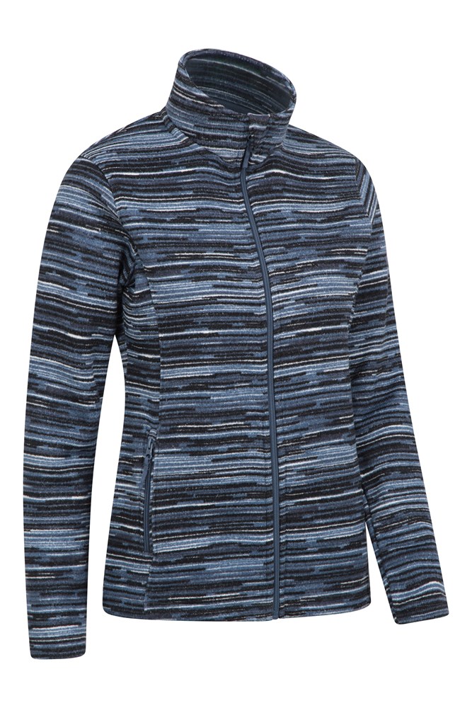 Idris Womens Stripe Fleece Jacket