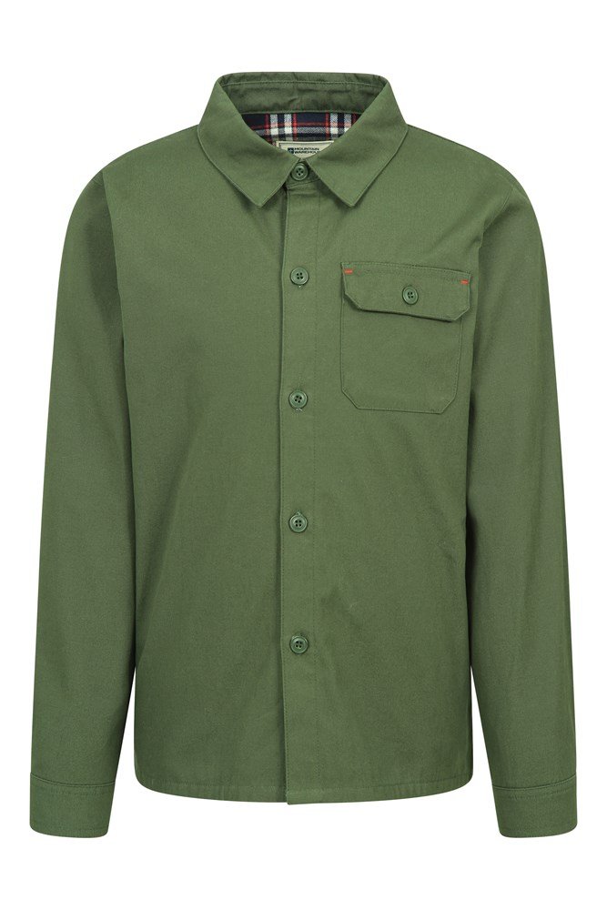 Kids Flannel Lining Canvas Shacket