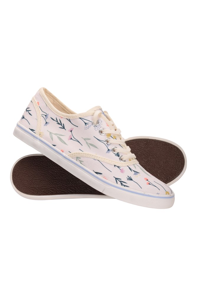 Printed Canvas Womens Plimsolls