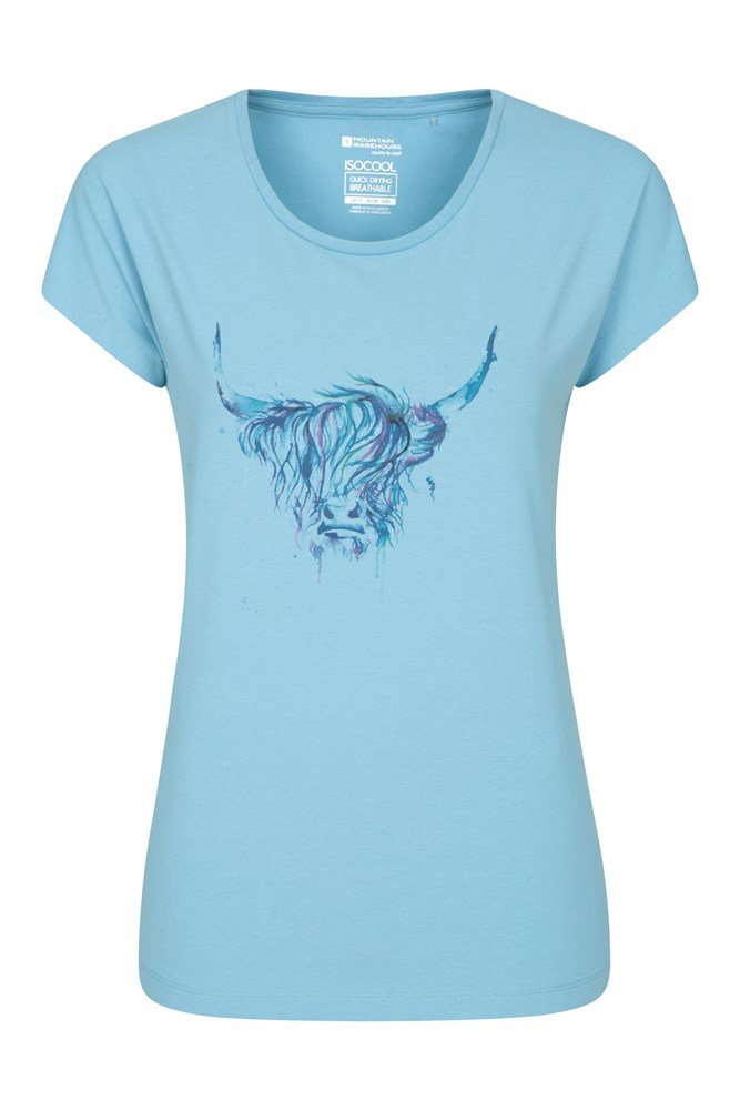 Highland Cow Printed Womens T-Shirt