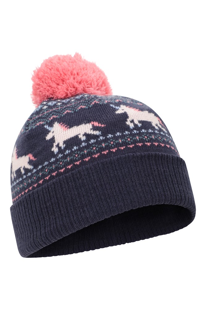 Fairisle Kids Unicorn Beanie