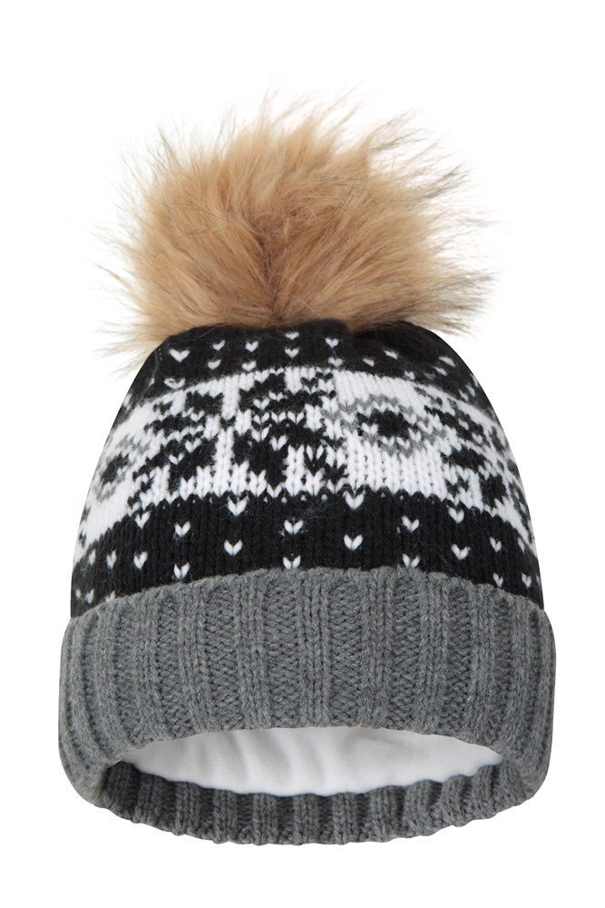 Thinsulate Fairisle Womens Pom Pom Beanie