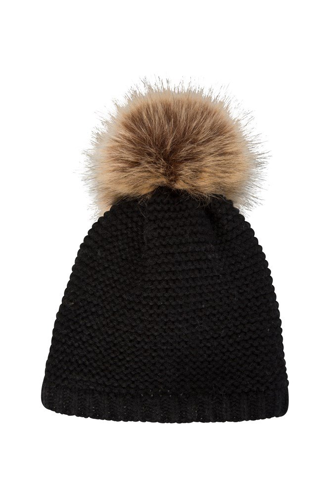 Geneva Fur Lined Womens Fluff Beanie