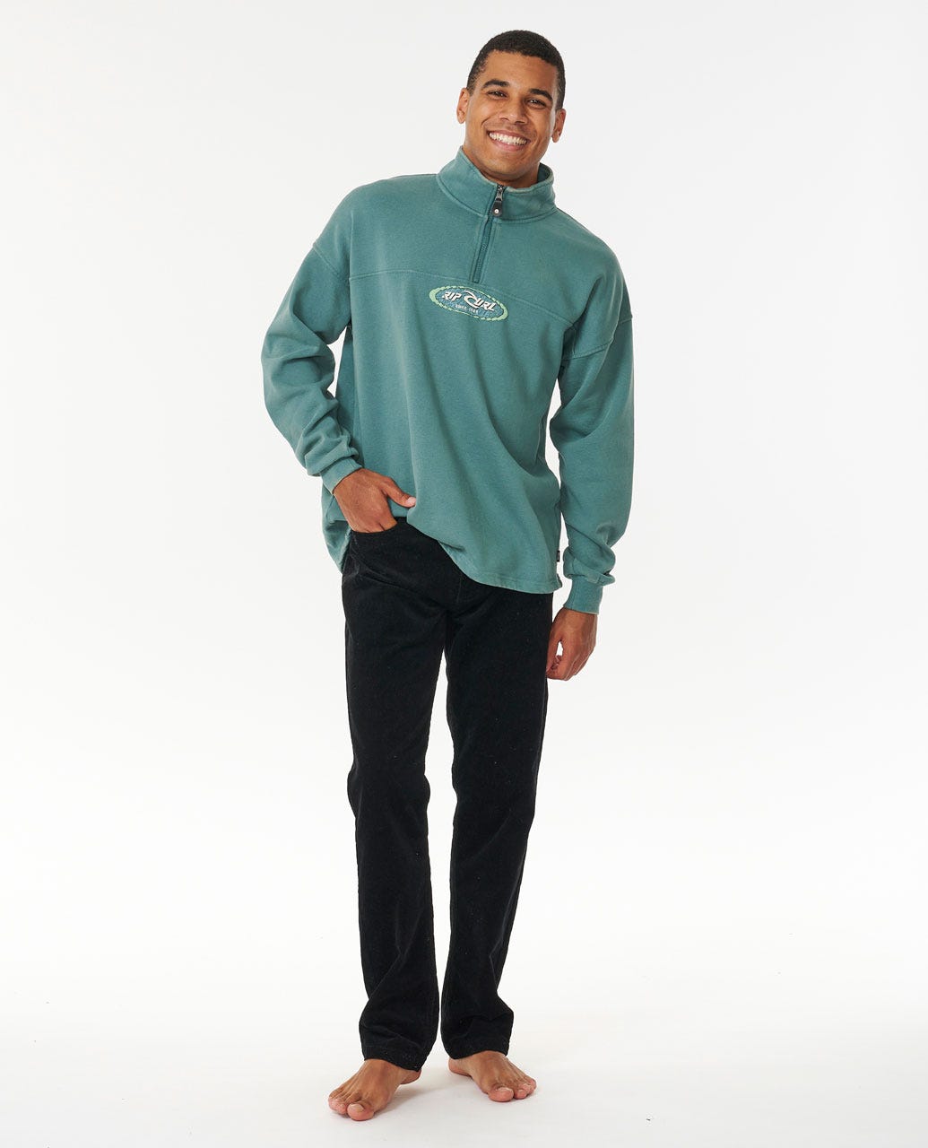 Fader Oval 1/4 Zip Crew