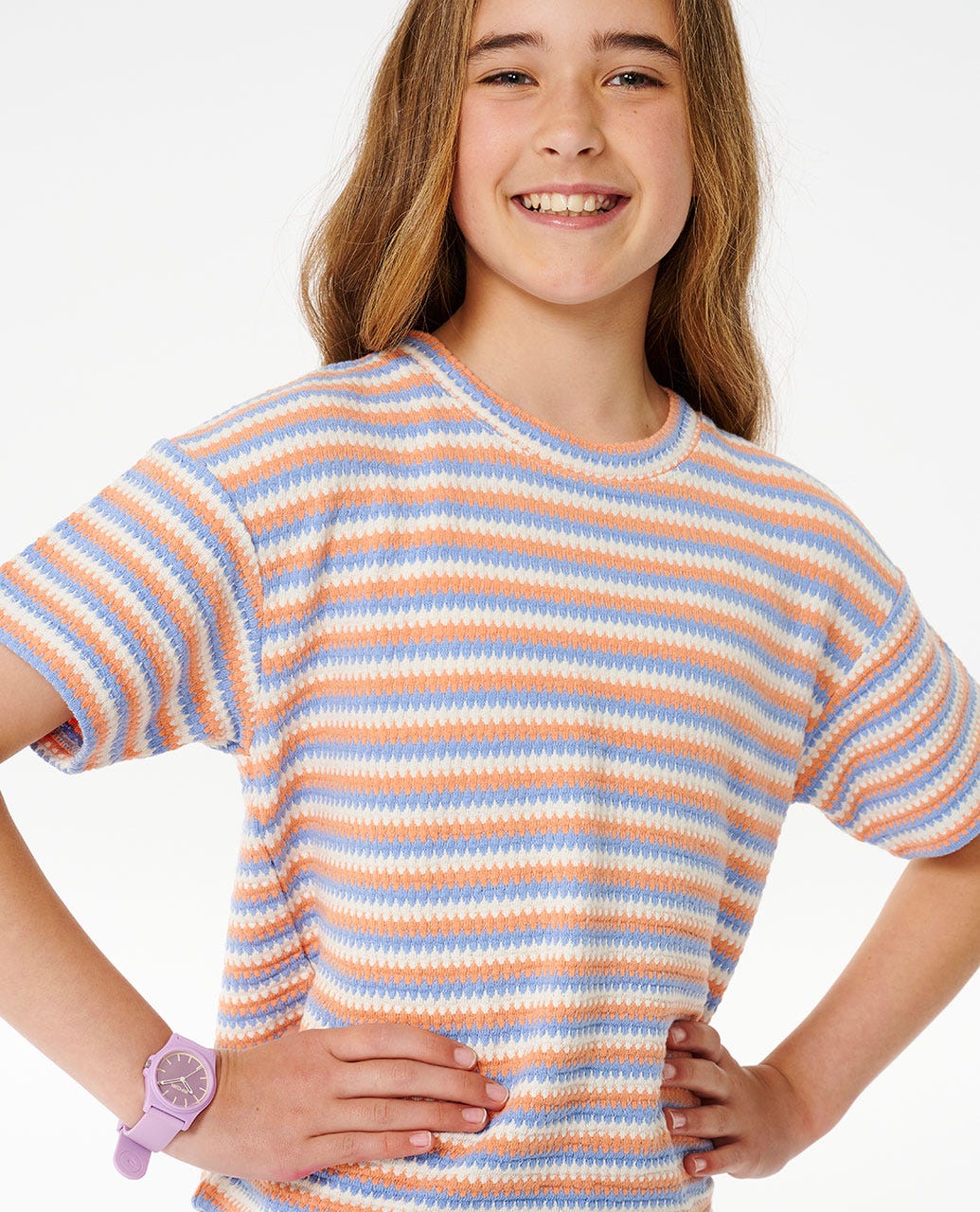 Sun Stripe Knit Tee - Girls (8-14 years)
