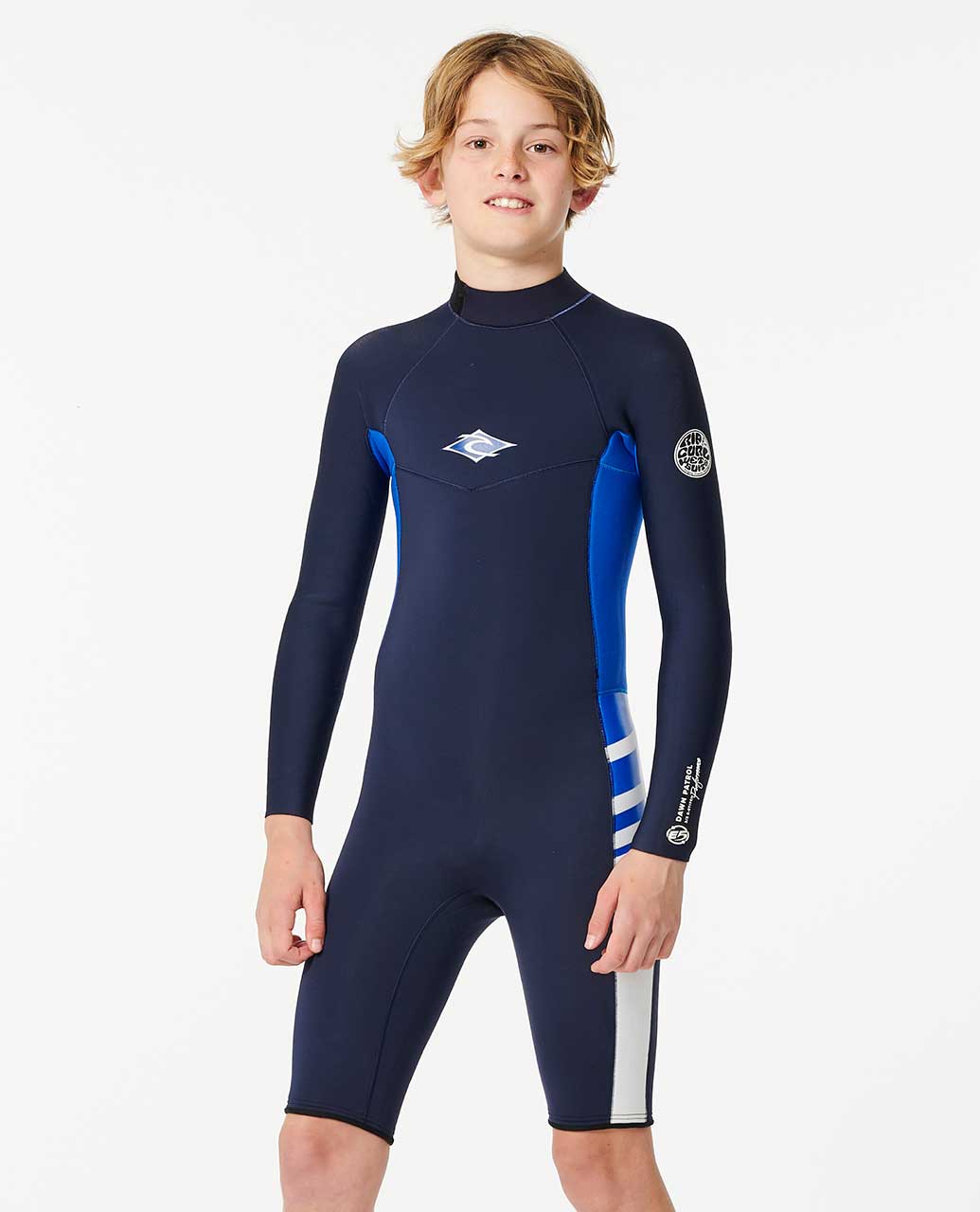 Boys Dawn Patrol Long Sleeve 2mm Back Zip Short Leg Wetsuit
