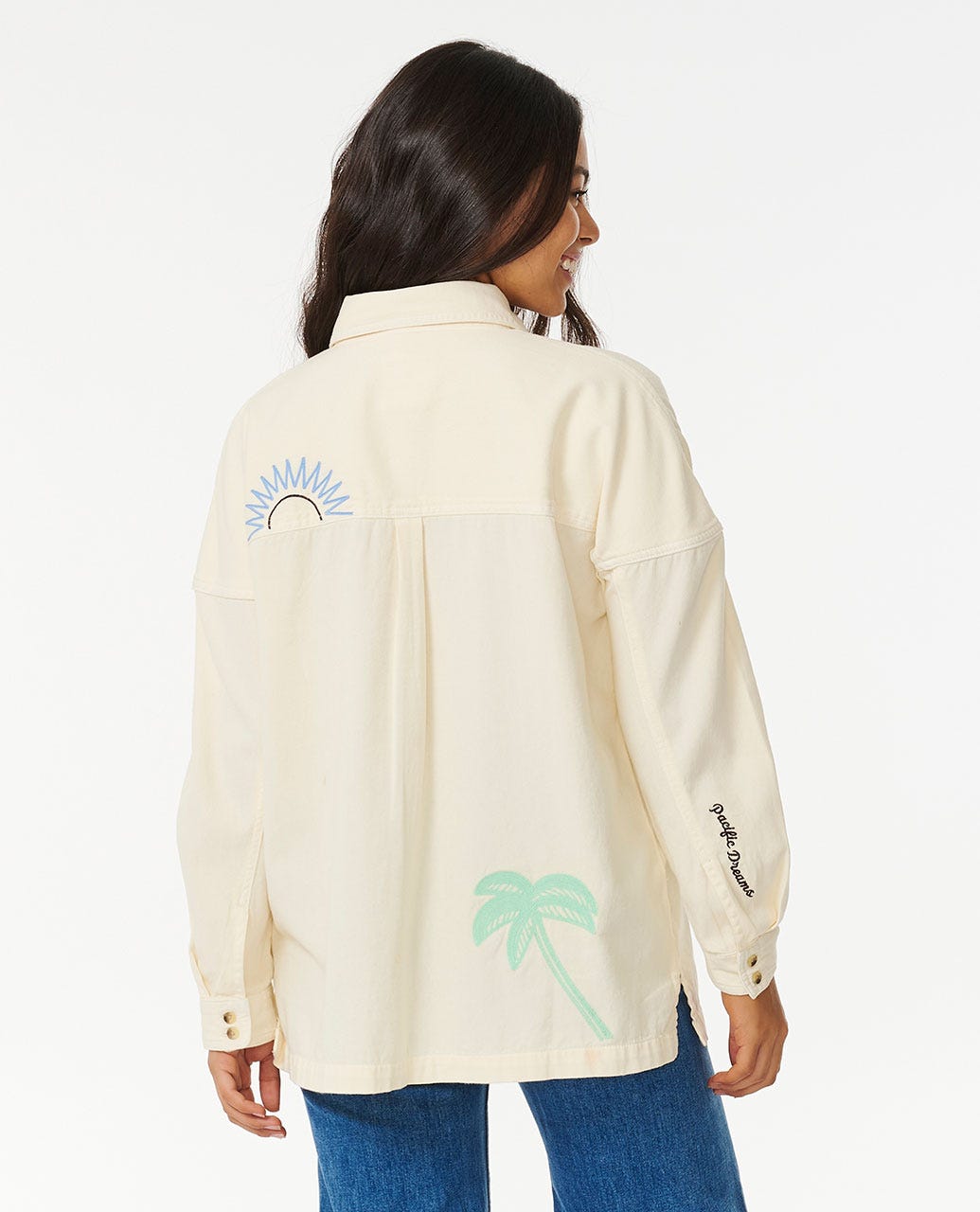 Pacific Dreams Embroidered Shacket