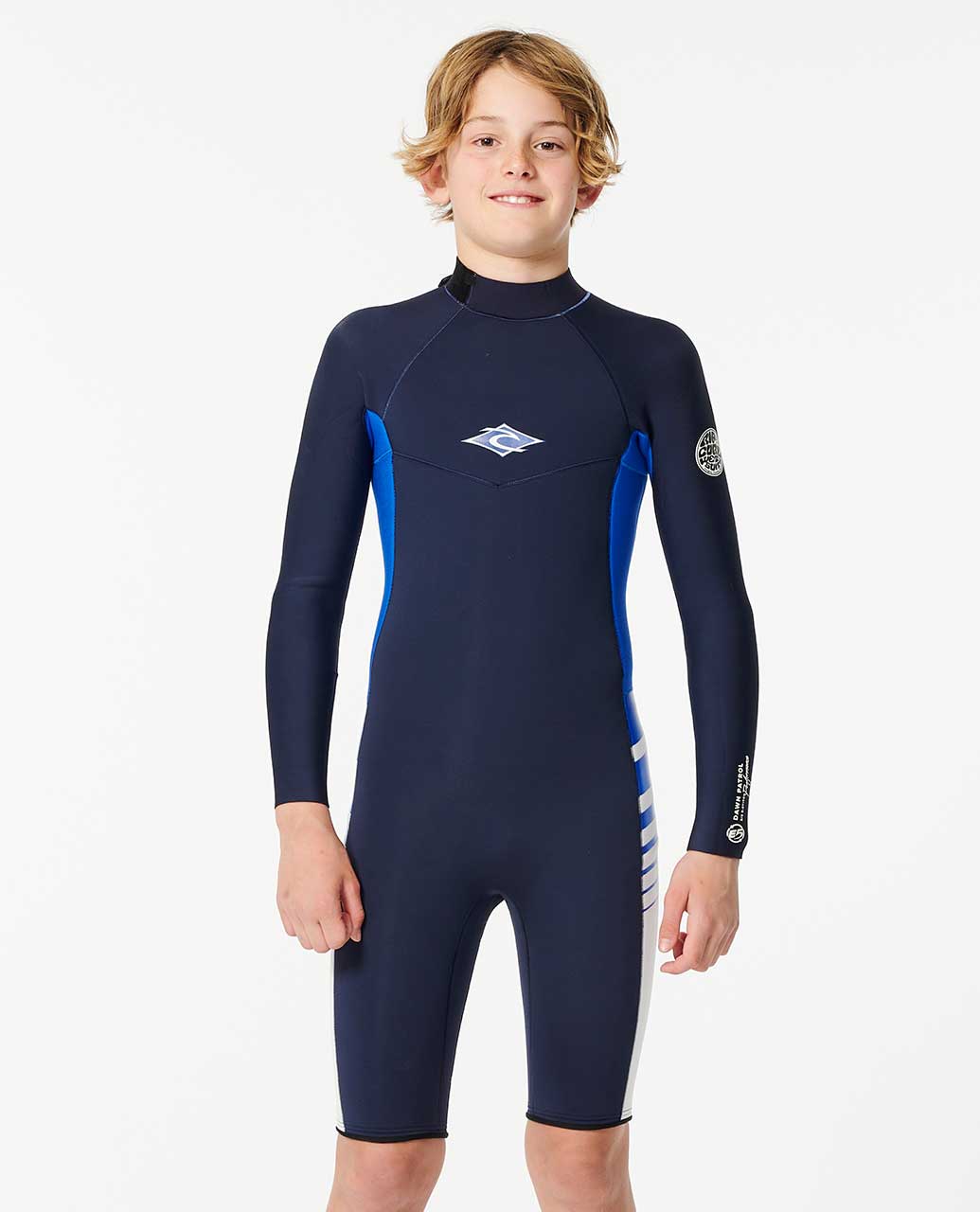 Boys Dawn Patrol Long Sleeve 2mm Back Zip Short Leg Wetsuit