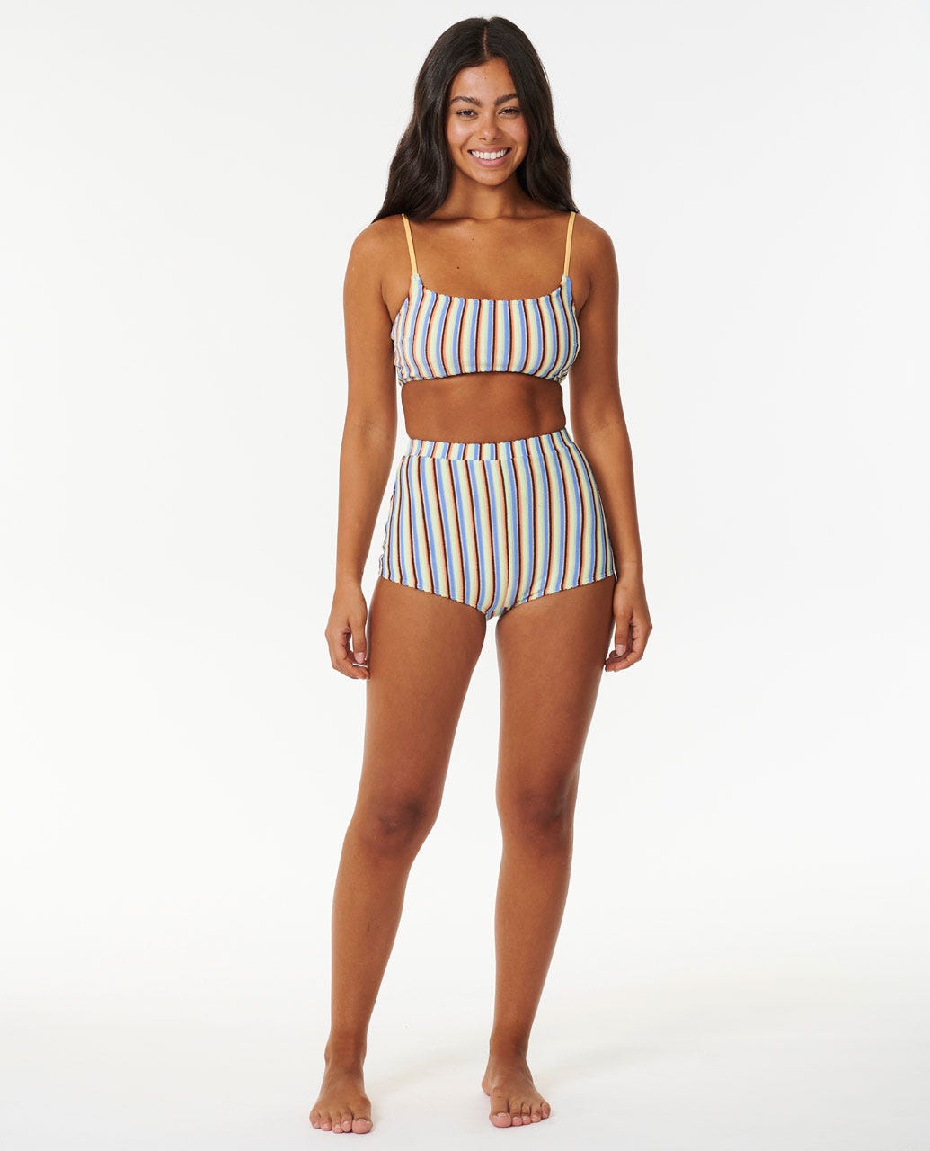 Tropics Stripe Lycra Boyleg Bikini Bottoms