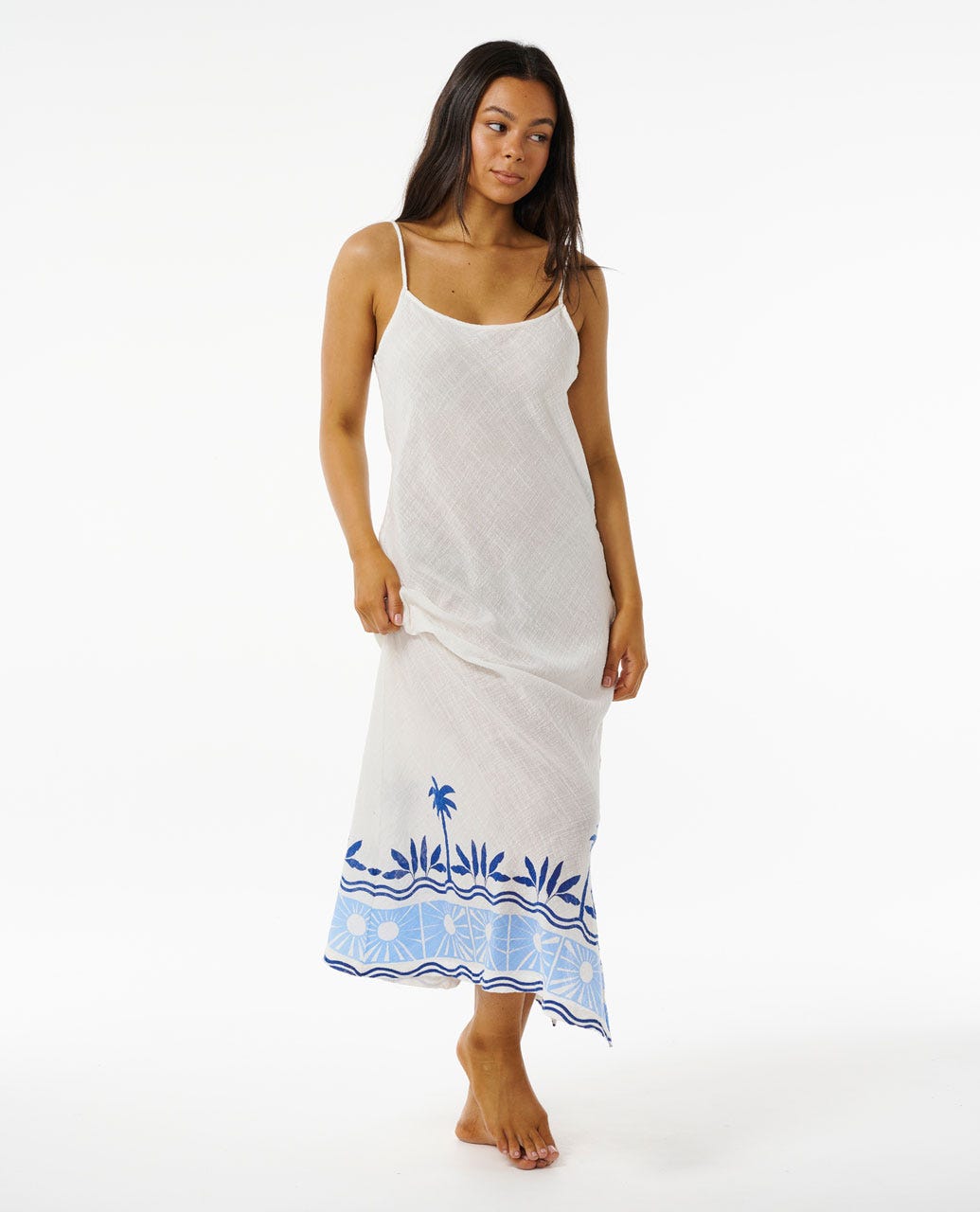 Santorini Sun Printed Maxi Dress