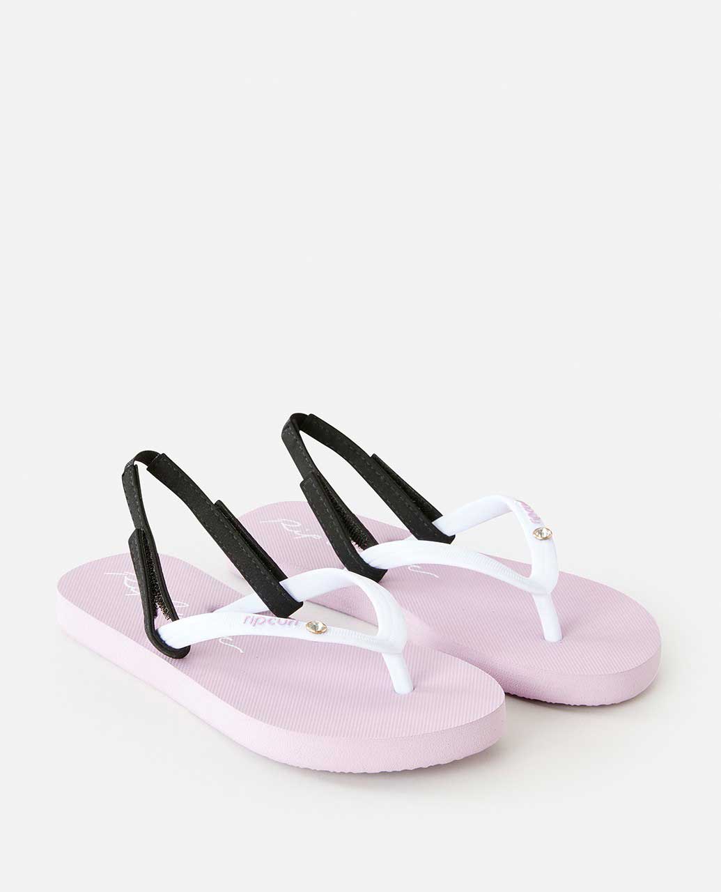 Script Wave Bloom Open Toe Girls Sandals