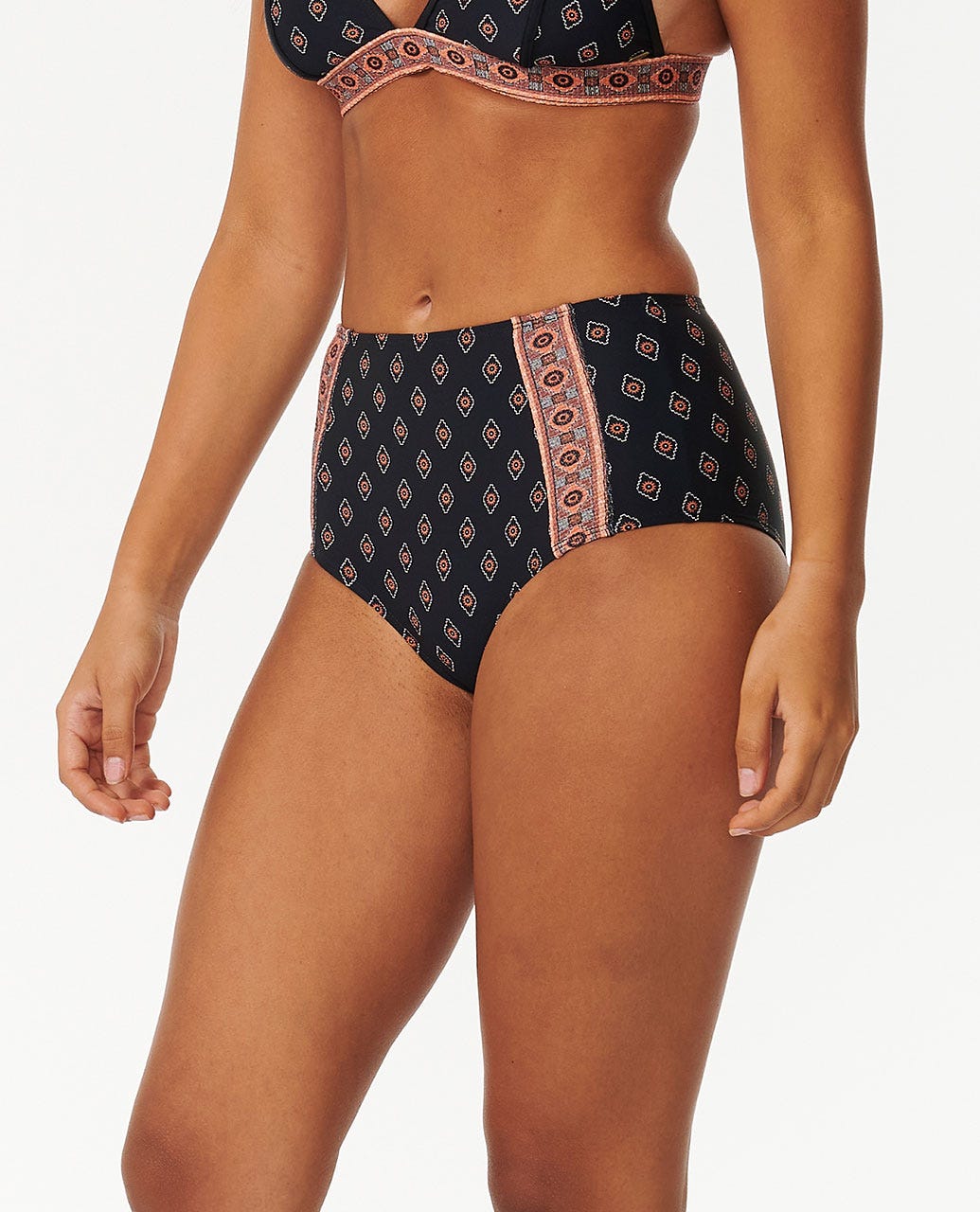 Pacific Dreams High Waist Cheeky Coverage Bikini Bottoms