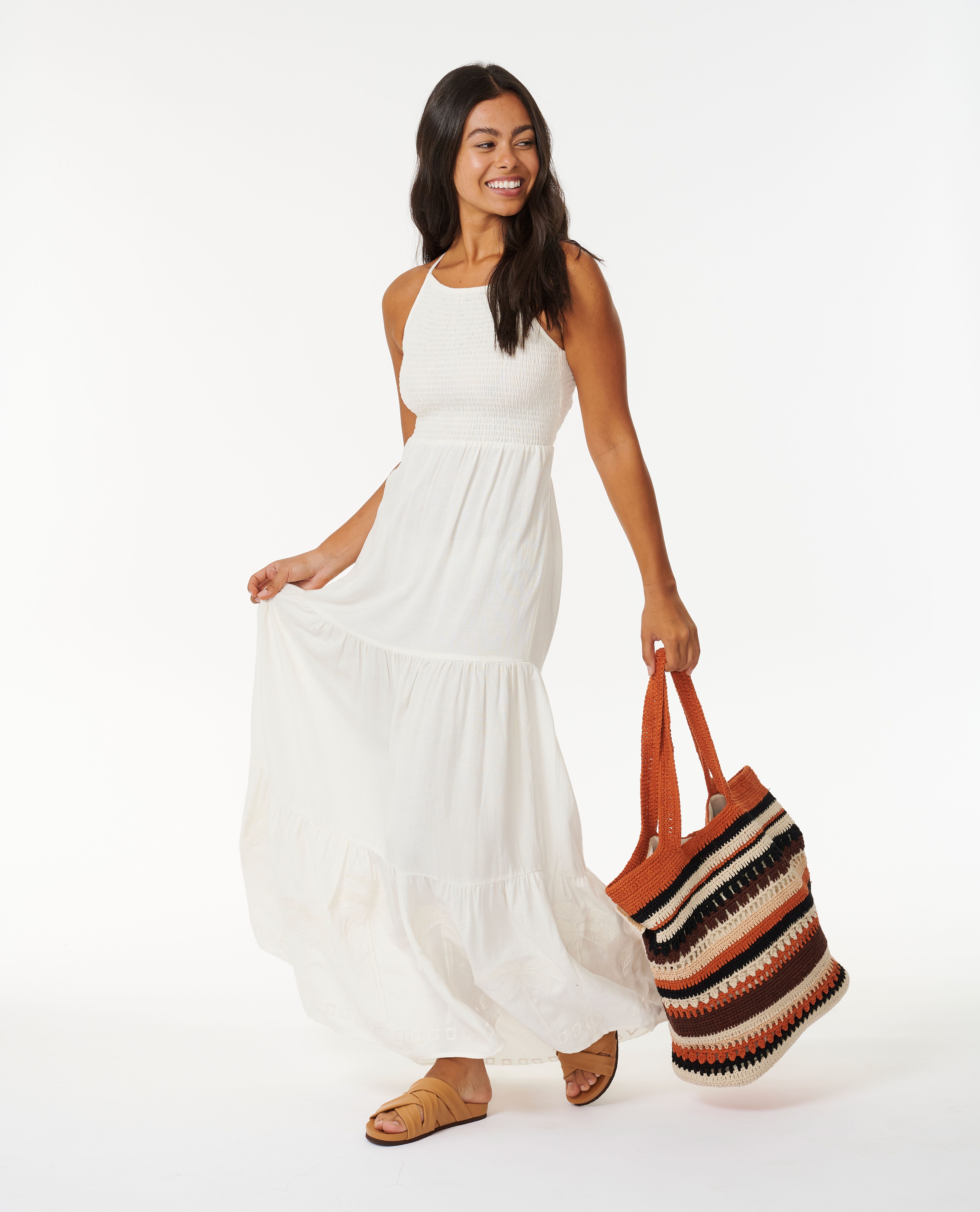 Pacific Dreams Embroidered Midi Dress