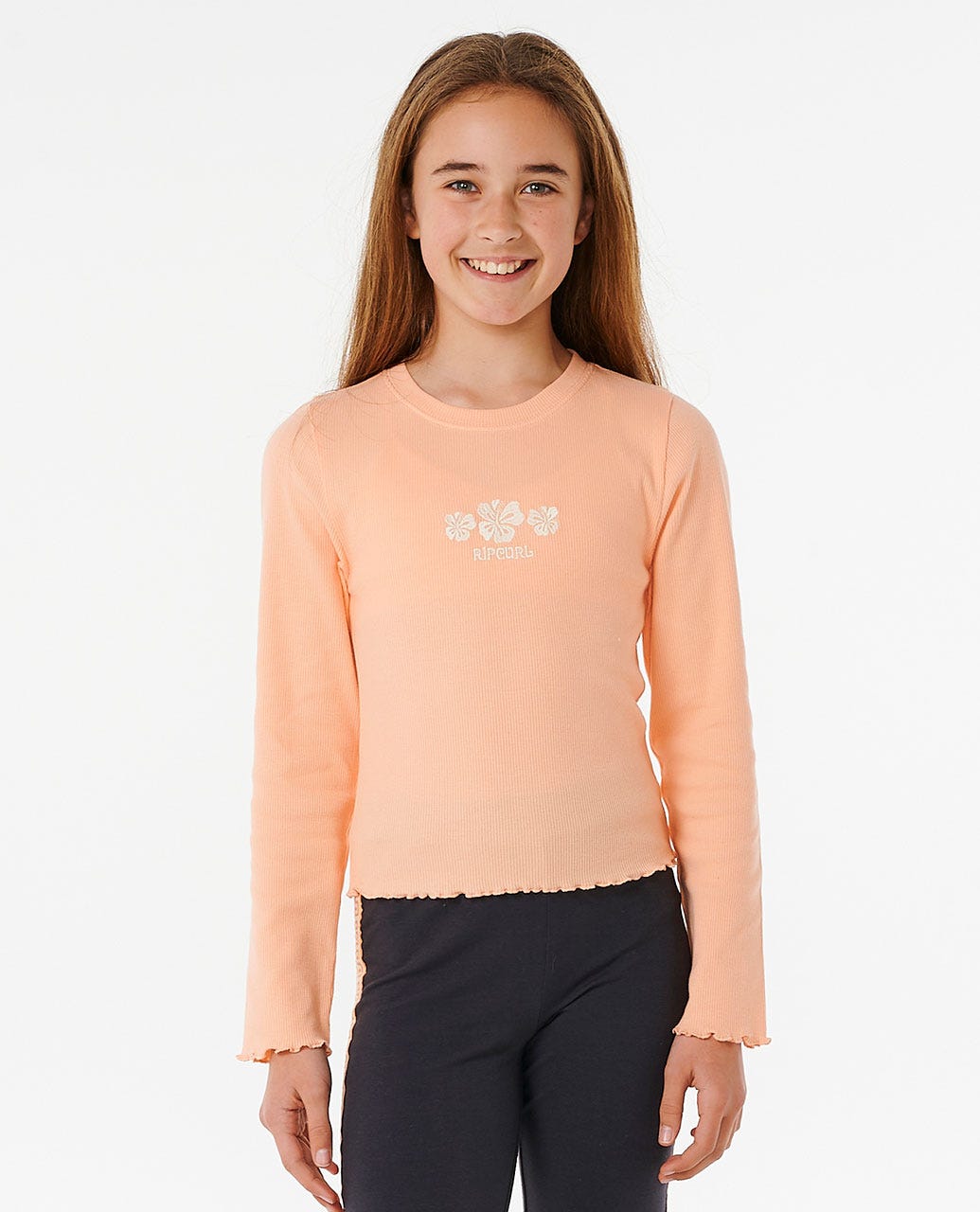 Tropic Rib Long Sleeve Tee - Girls (8-14 years)