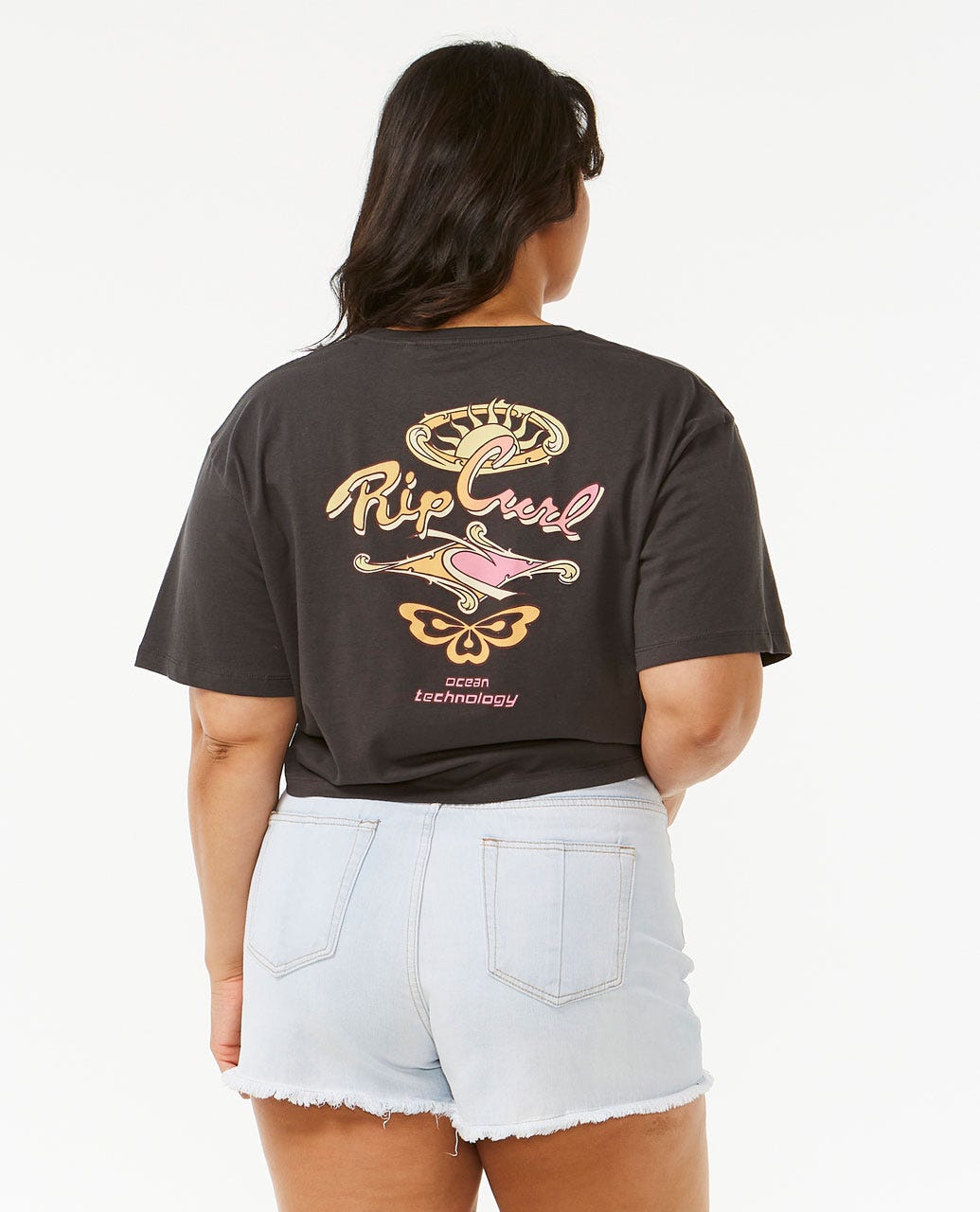 Rolling Curl Crop Tee