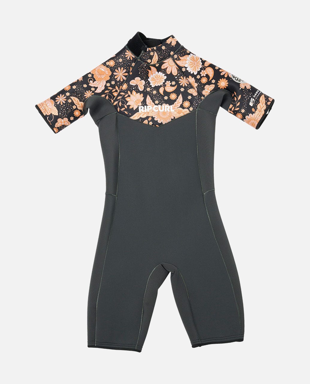 Girls Dawn Patrol 2mm Back Zip Short Sleeve Springsuit