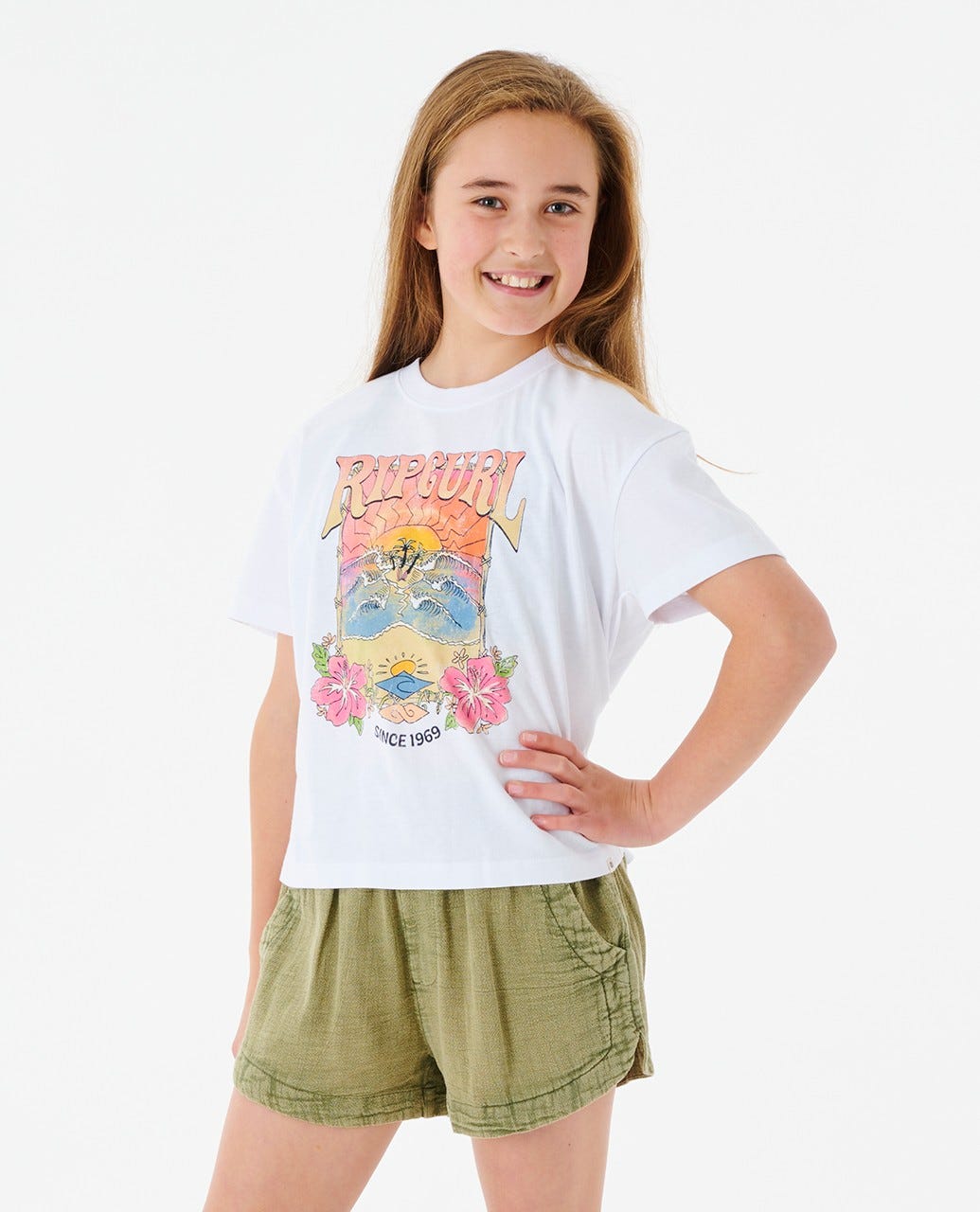Barrelled Crop Tee - Girls (8-14 years)