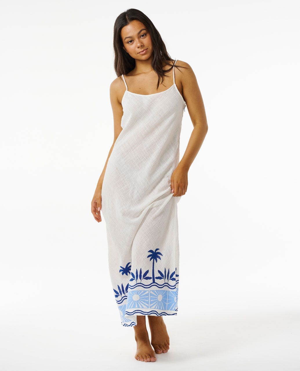 Santorini Sun Printed Maxi Dress