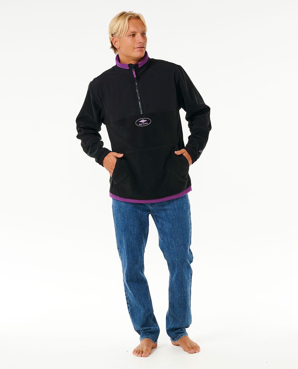 Anti-Series Quality Surf Products 1/4 Zip Crew