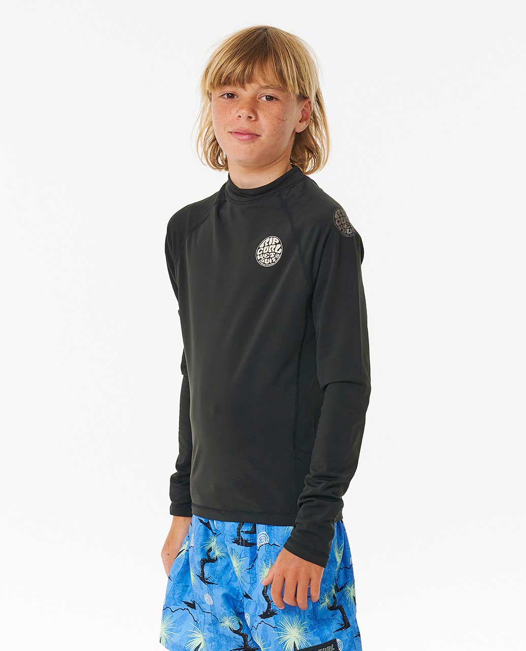 Icons UV Brushed Long Sleeve Rash Vest - Boys (8-16 years)