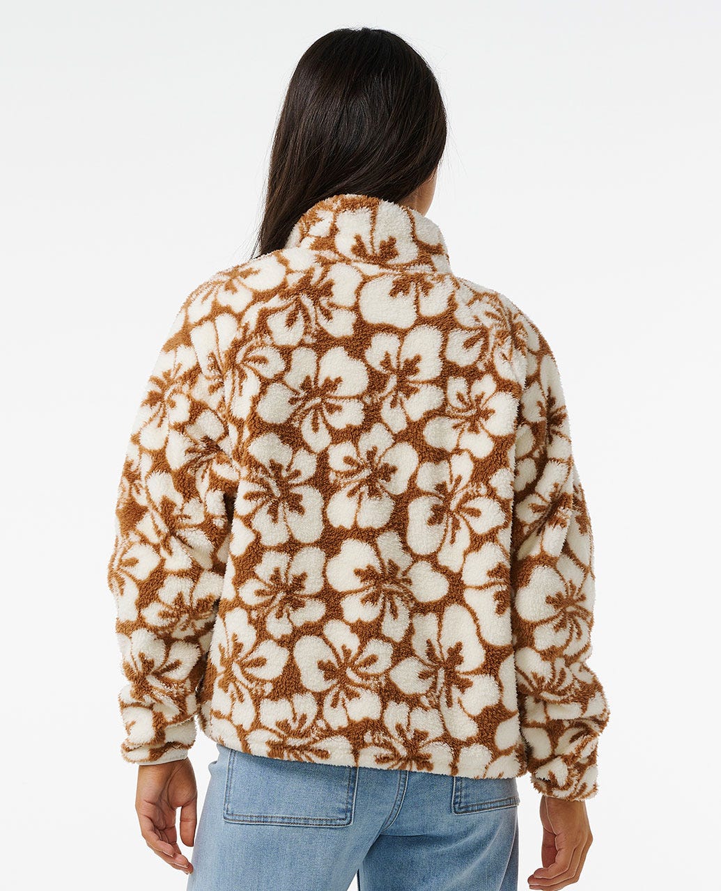 Hibiscus Heat Polar Fleece Zip Through