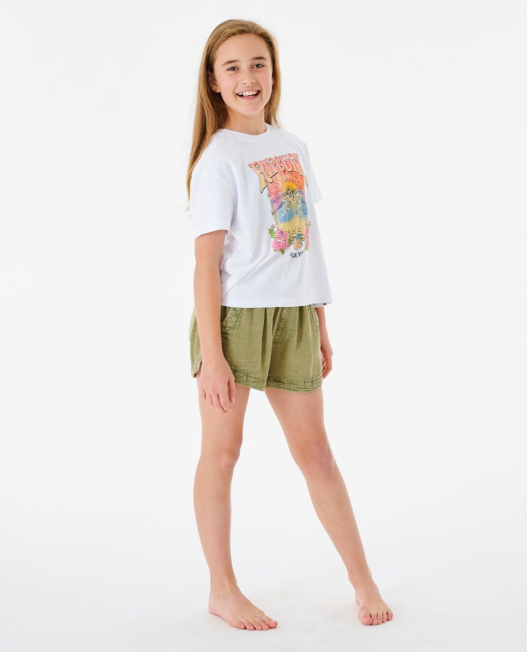 Barrelled Crop Tee - Girls (8-14 years)