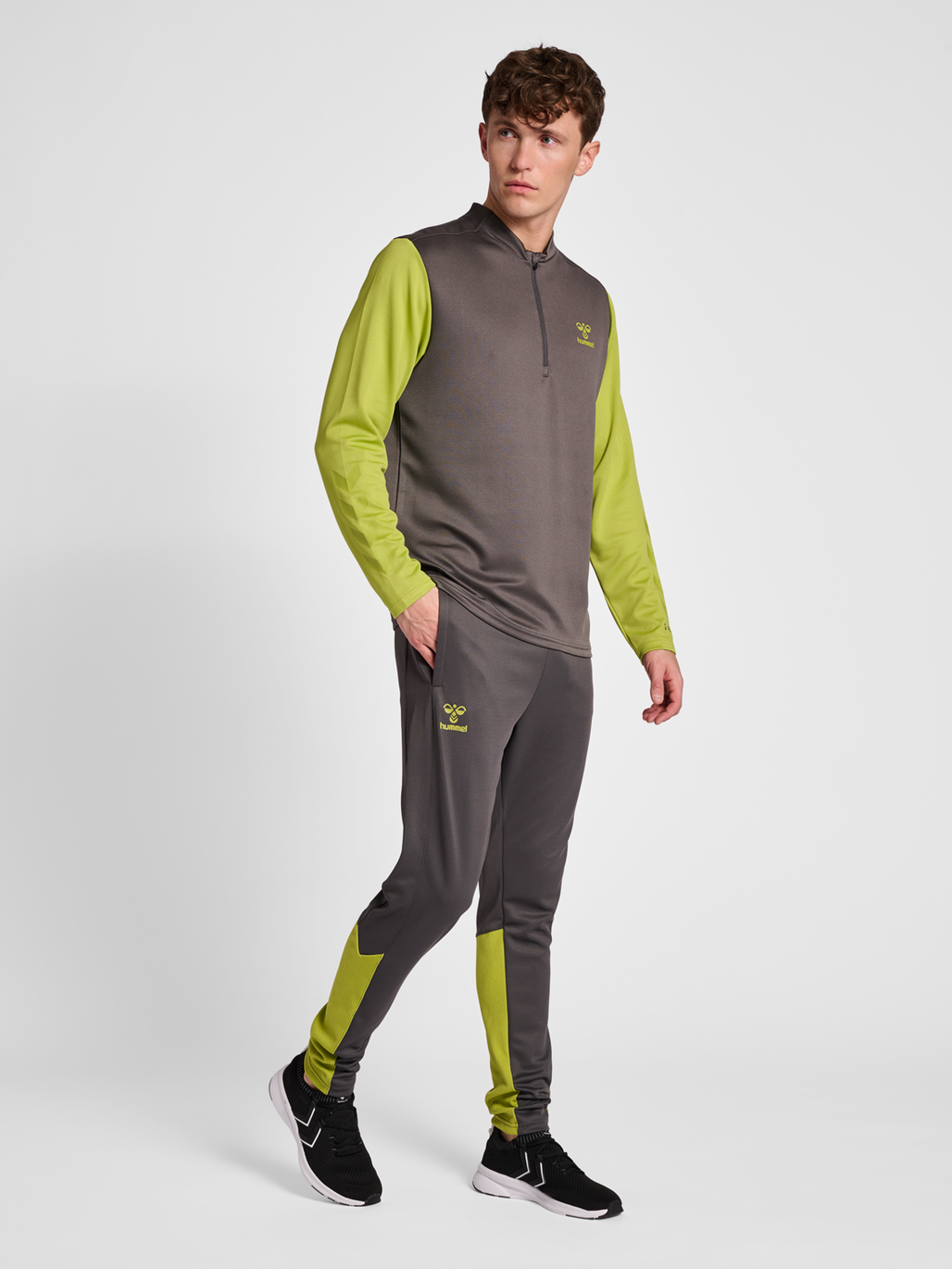 hmlONGRID 1/2 ZIP POLY SWEAT