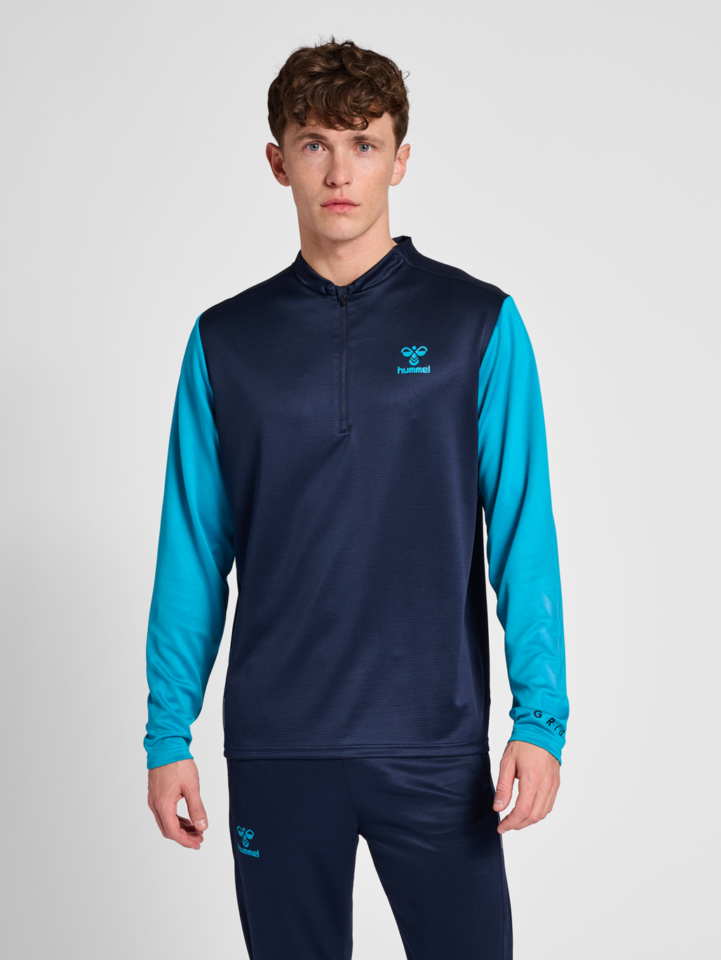hmlONGRID 1/2 ZIP POLY SWEAT