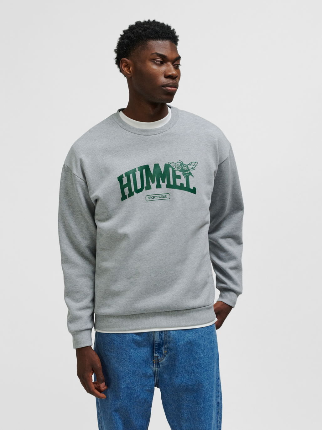 hmlLOOSE CREWNECK UNIVERSITY BEE