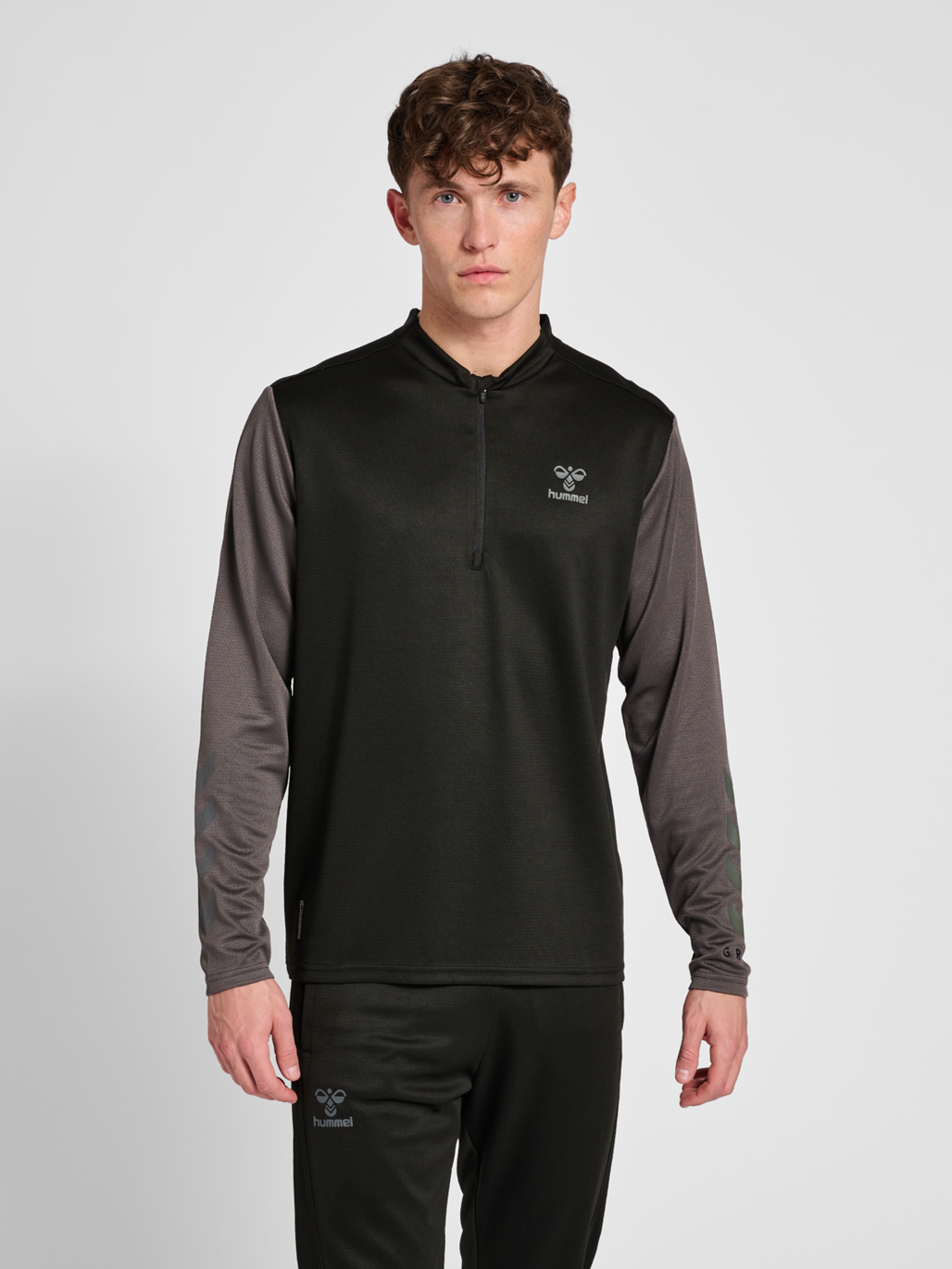 hmlONGRID 1/2 ZIP POLY SWEAT