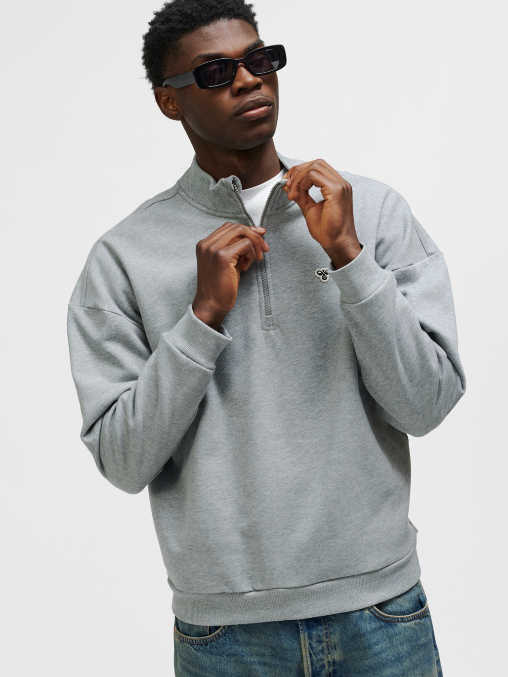 hmlLOOSE HALF ZIP  BEE