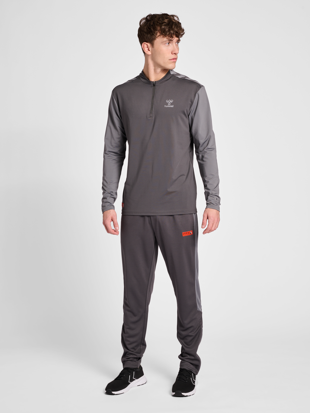 hmlPRO GRID HALF ZIP TRAINING L/S
