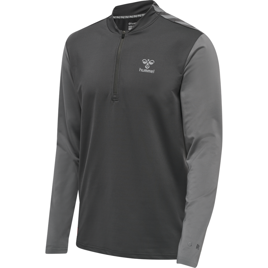 hmlPRO GRID HALF ZIP TRAINING L/S